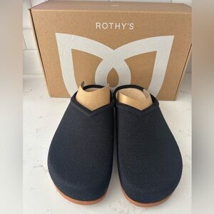 Rothy’s Hemp Casual Clog Black size 8 NWT